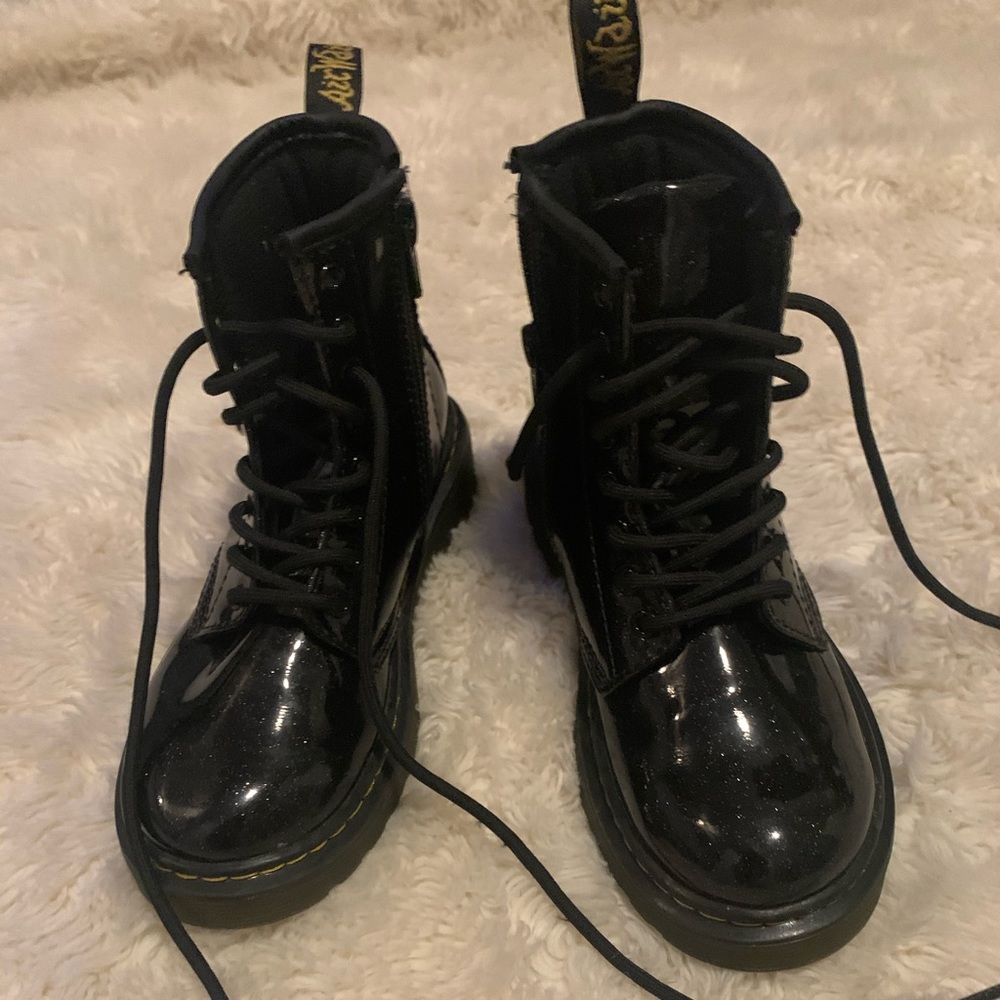 Dr Marten Patent Glitter Boots